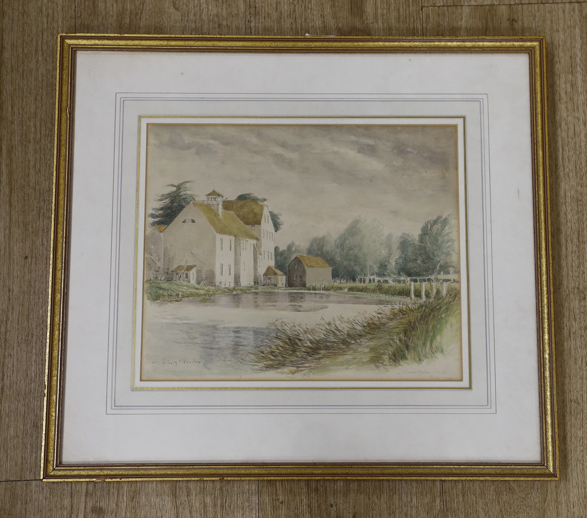 Sydney Maiden (1893-1963), watercolour, 'Hambledon Mill', signed and dated 1946, 26 x 32cm